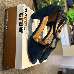 Cool, retro style healed, buckle shoes